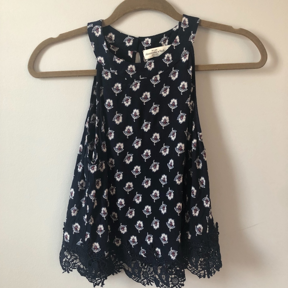 Abercrombie high neck lace blouse